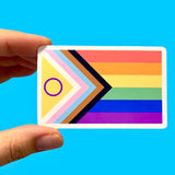 Radical Buttons Vinyl Sticker: Pride Flag