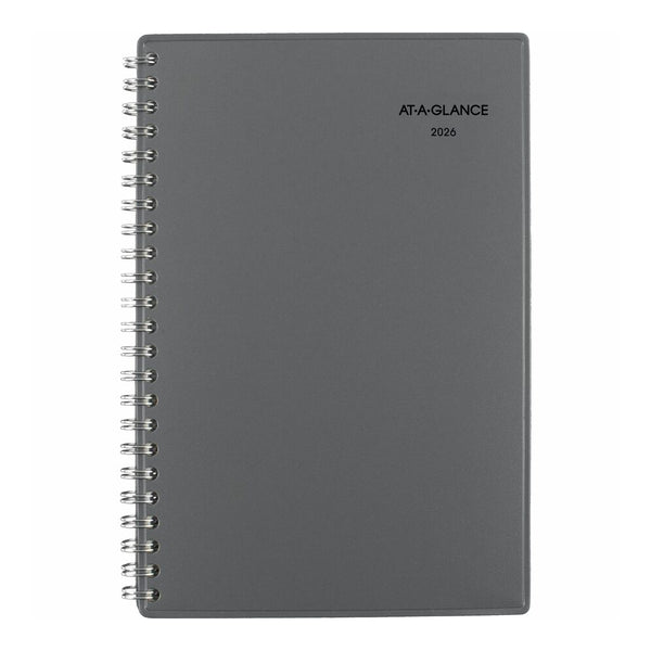 At-A-Glance 2026 Agenda - Weekly/Monthly, Traditional Grey
