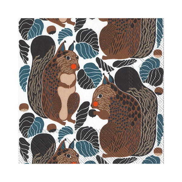IHR Beverage Napkins 20pk Kurre Squirrels
