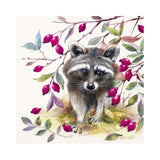 IHR Beverage Napkins 20pk Raccoon Bandit