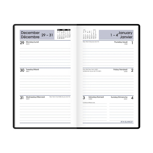 At-A-Glance 2026 Agenda - Weekly Pocket Planner, Black