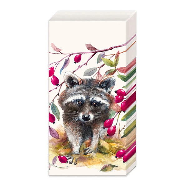IHR Pocket Tissues 10pk Raccoon Bandit