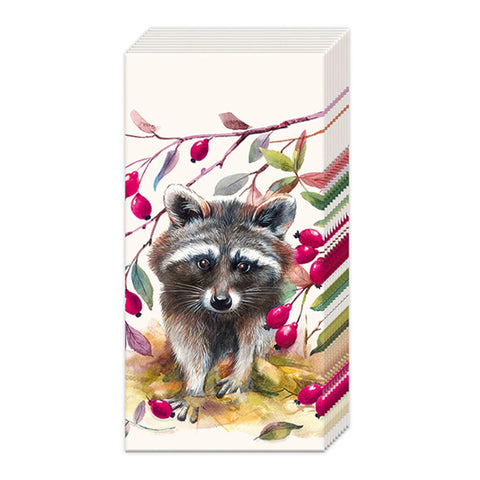 IHR Pocket Tissues 10pk Raccoon Bandit