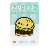 SQUISHABLE HAMBURGER ENAMEL PIN