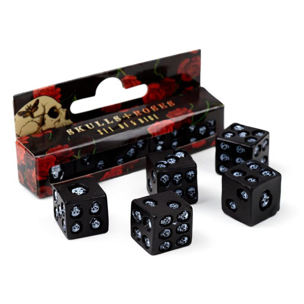 Puckator Black Skulls Dice Set 5pk