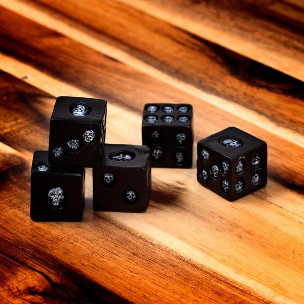 Puckator Black Skulls Dice Set 5pk