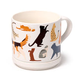 Puckator Porcelain Mug & Coaster Lid Set - Feline Fine