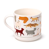 Puckator Porcelain Mug & Coaster Lid Set - Feline Fine