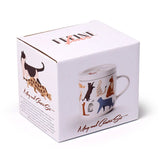 Puckator Porcelain Mug & Coaster Lid Set - Feline Fine