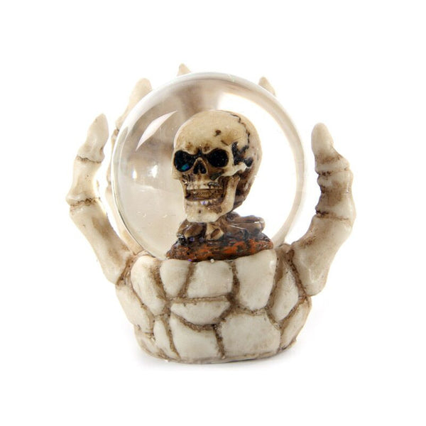 Puckator Skull Snow Globe in Skeleton Hand