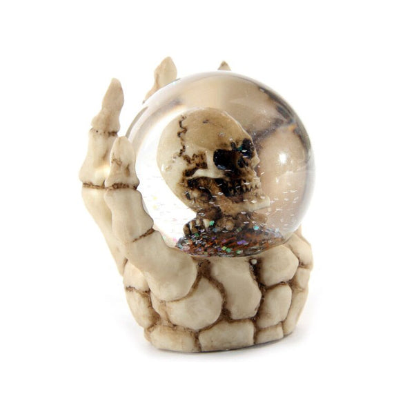 Puckator Skull Snow Globe in Skeleton Hand