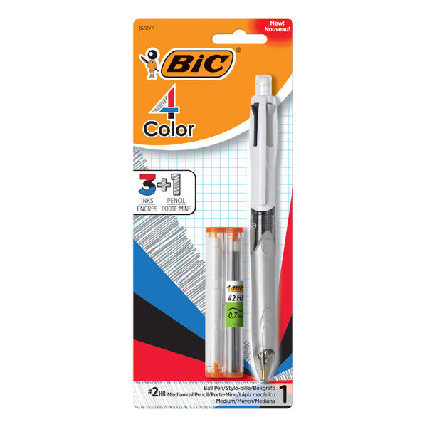 BIC 4 Color 3+1 Pen & Mechanical Pencil