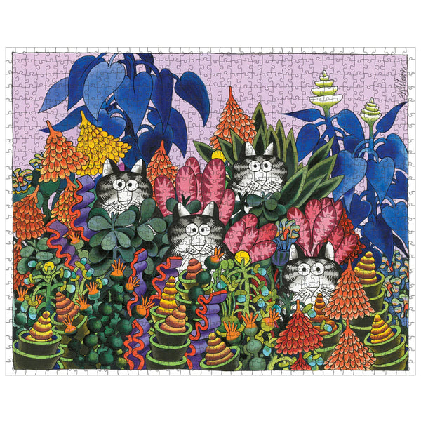 Pomegranate 1000pc Puzzle - B. Kliban: Jungle Cats