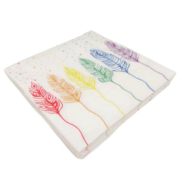 Indigenous Collection Lunch Napkins 20pk Patrick Hunter: Pride Feathers