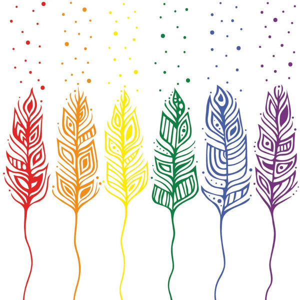 Indigenous Collection Lunch Napkins 20pk Patrick Hunter: Pride Feathers