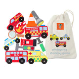 Orange Tree Toys Wooden Emergency Vehicles Stacking Game