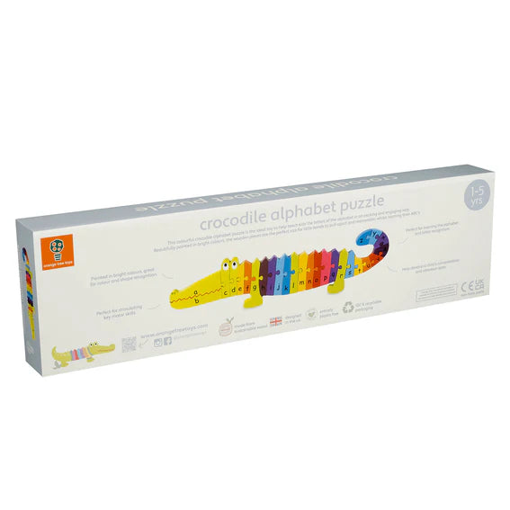 Orange Tree Toys Wooden Puzzle 25pc Crocodile Alphabet