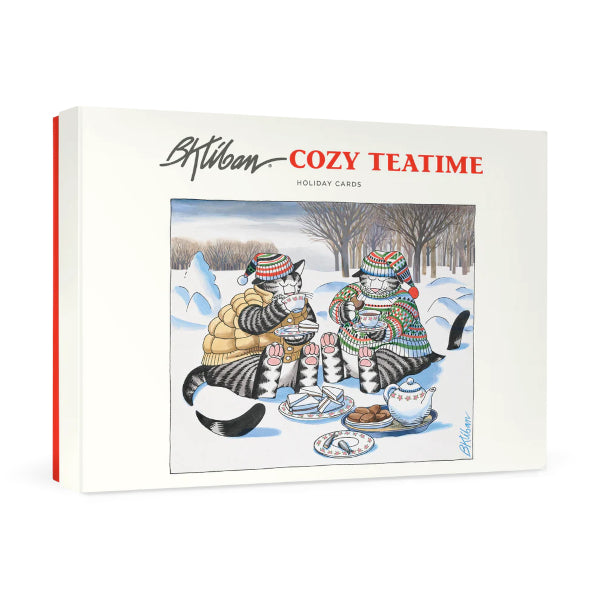 Pomegranate Holiday Boxed Cards 12pk: B. Kliban, Cozy Teatime
