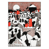 Pomegranate Holiday Boxed Cards 12pk: Charles Robinson, A Black Cat Holiday