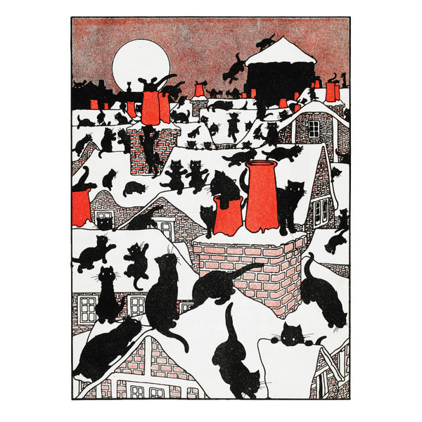 Pomegranate Holiday Boxed Cards 12pk: Charles Robinson, A Black Cat Holiday
