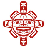 Native Northwest Temporary Tattoo - Chilkat Sun