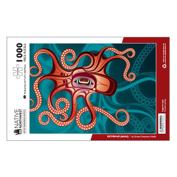 Native Northwest 1000pc Puzzle - Octopus (Nuu)