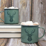Native Northwest 17oz Enamel Mug - Simone Diamond: Deer