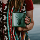 Native Northwest 17oz Enamel Mug - Simone Diamond: Deer