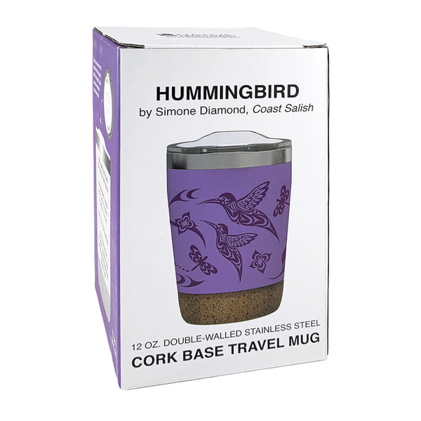 Native Northwest Cork Based Travel Mug - Hummingbird