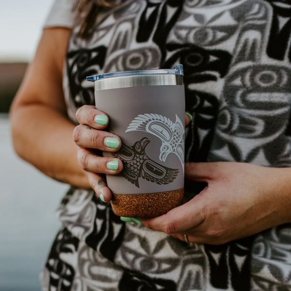 Native Northwest Cork Based Travel Mug - Raven