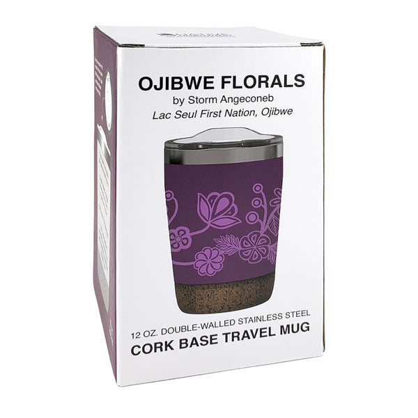 Native Northwest Cork Based Travel Mug - Ojibwe Florals