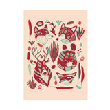 Native Northwest Postcard - Woodland Animals