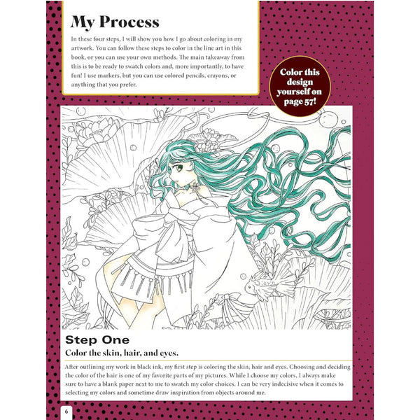 Magnificent Manga Colouring Book by Sara Stedner