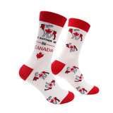 Shoc Joc Apparels Socks - I'd Rather Be In Canada, Large