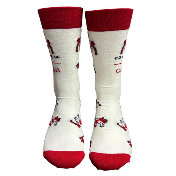 Shoc Joc Apparels Socks - I'd Rather Be In Canada, Large