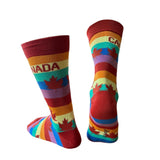 Shoc Joc Apparels Socks - Canada Rainbow, Large