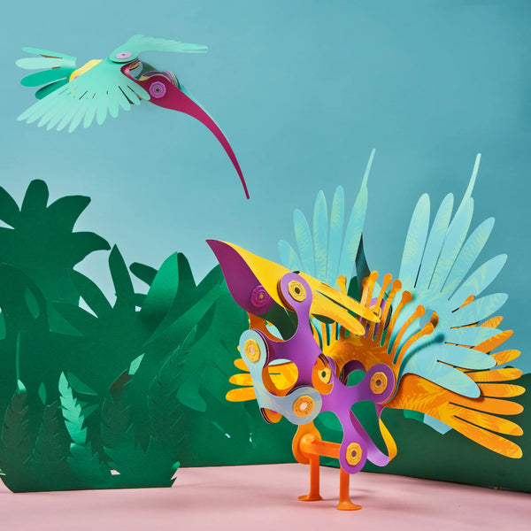 Clixo Magnetic Building Kit 22pc Tropical Birds Pack