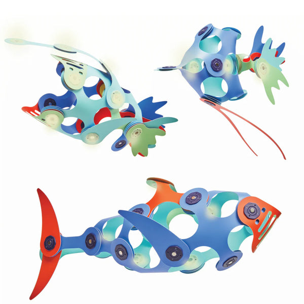 Clixo Magnetic Building Kit 24pc Ocean Creatures Pack