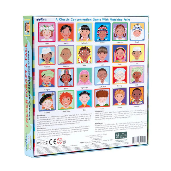 eeBoo Memory & Matching Game - I Never Forget a Face