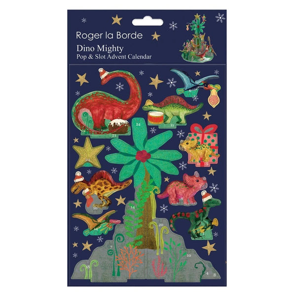 Roger la Borde Pop & Slot 3D Advent Calendar, Petite - Dino Mighty