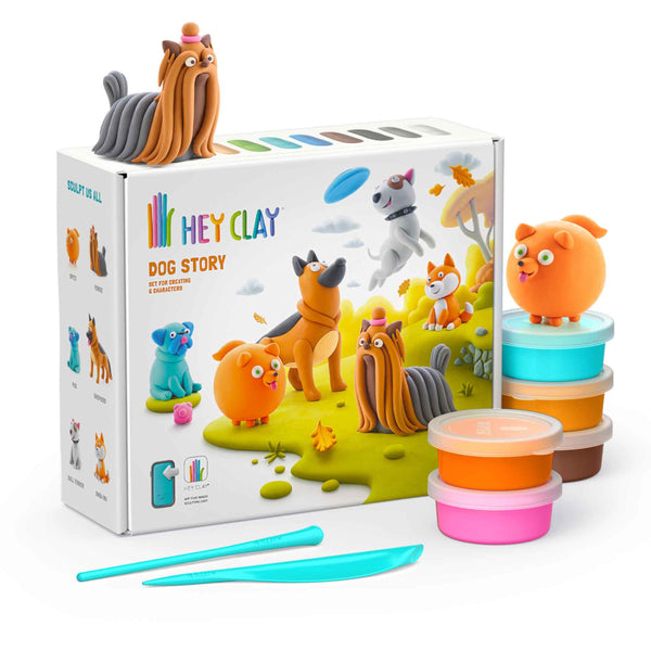 Hey Clay Make & Animate Clay Kit - Dog Story