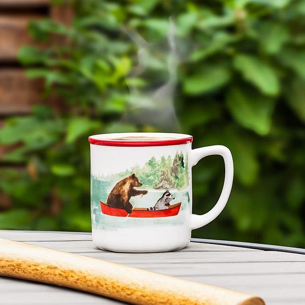 Abbott Stoneware 16oz Mug - Animals In Canoe