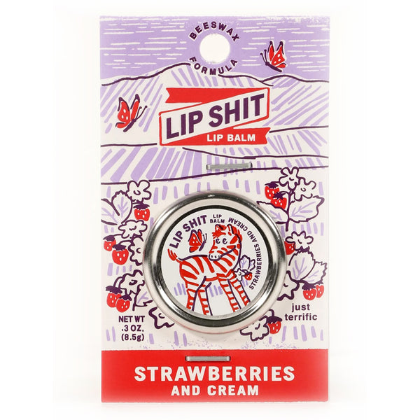 Blue Q Lip Shit Lip Balm - Strawberries & Cream
