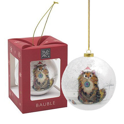 Bug Art Bauble Hanging Ornament - Cat