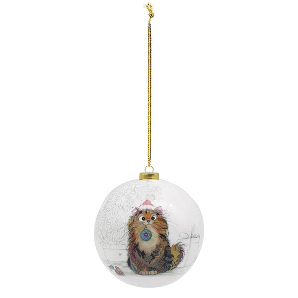 Bug Art Bauble Hanging Ornament - Cat