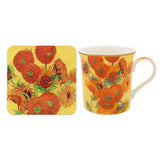 Lesser & Pavey Mug & Coaster Gift Set - Van Gogh Sunflowers
