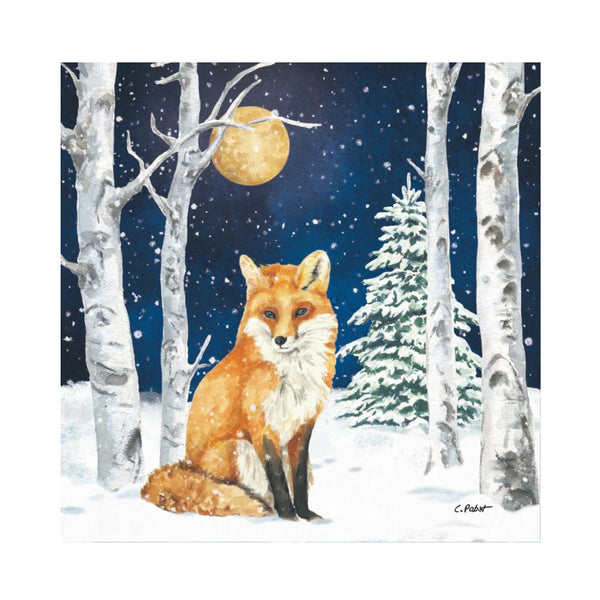 Paperproducts Design Beverage Napkins 20pk Winter Fox