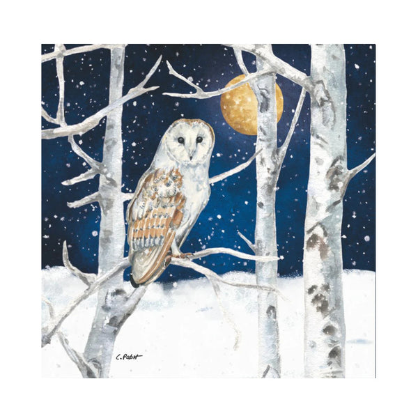 Paperproducts Design Beverage Napkins 20pk Winter Owl