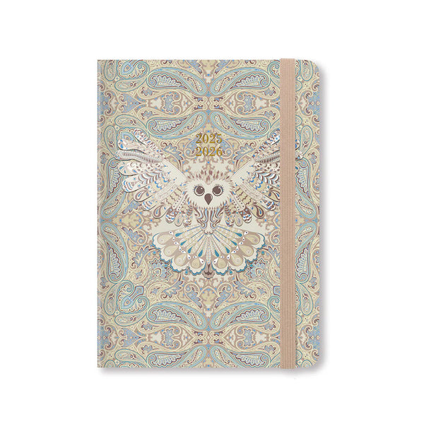 Letts 2025/2026 Mid-Year Agenda - Weekly, A6 Paisley Owl