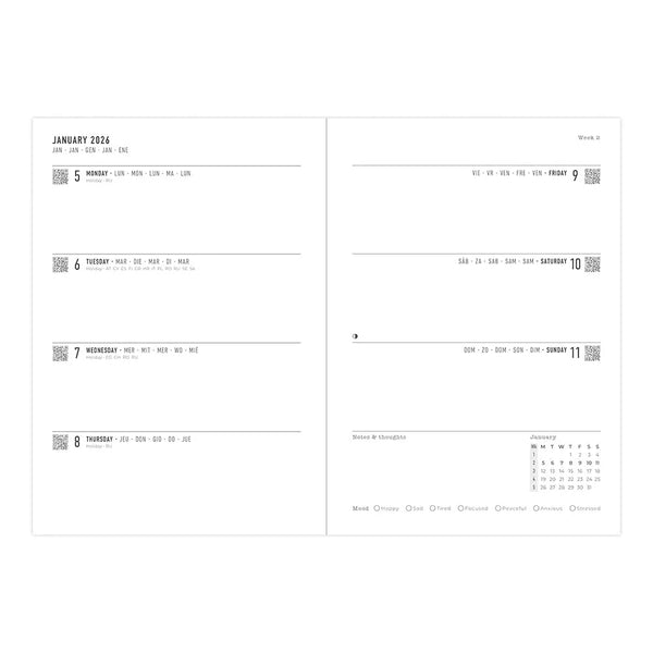 Letts 2026 Agenda - Weekly, A5 Woodland Purple
